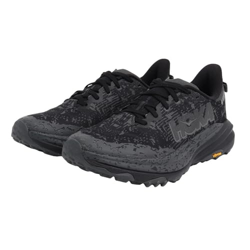 Hoka Men's Speedgoat 6 GTX Sneaker, Black/Outer Orbit, 12.5