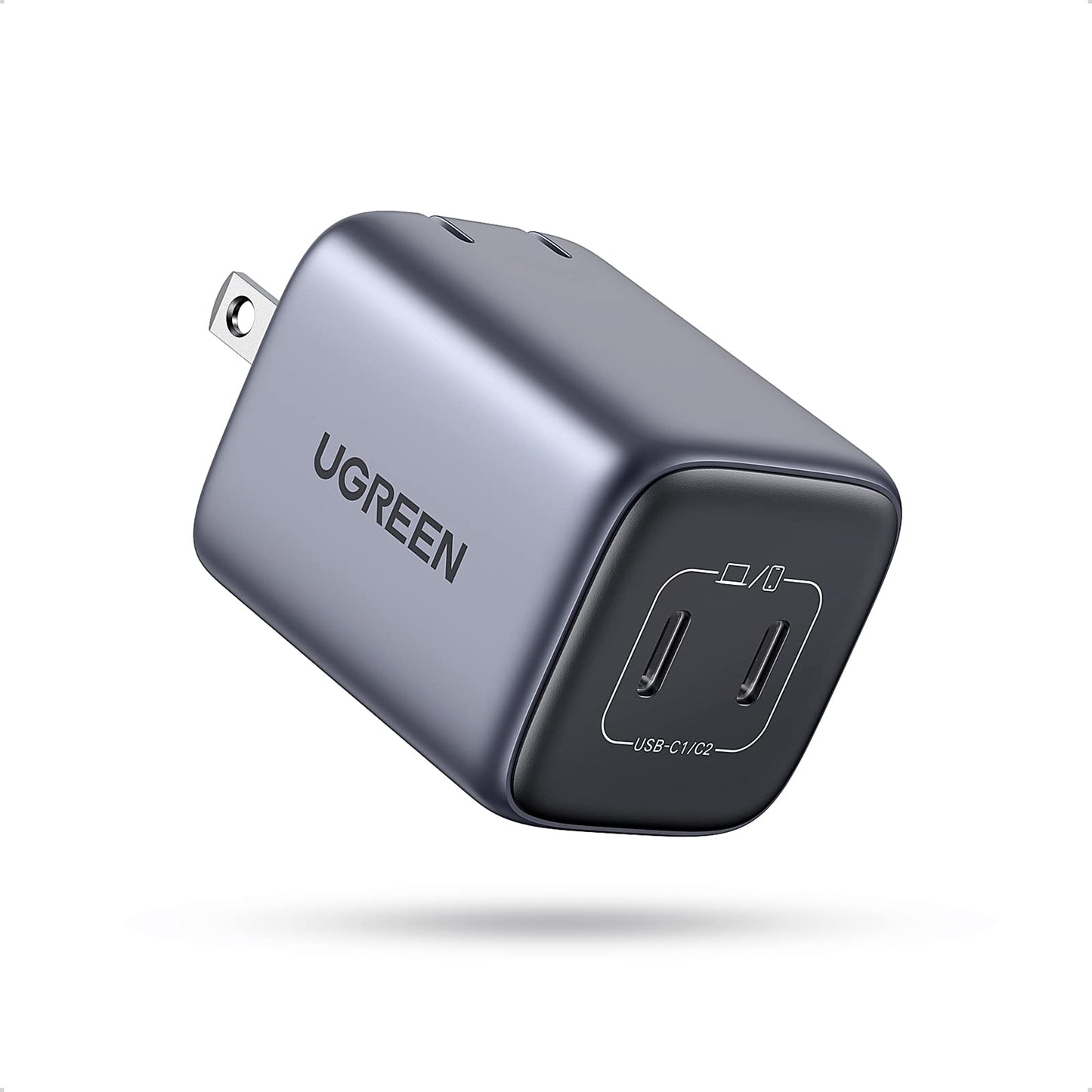 UGREEN 45W USB C Charger, Nexode 2 Port GaN Foldable PPS Wall Charger Block Support Samsung Super Fast Charging 2.0 for Galaxy S25/S24/Note 20, iPhone 16/15/14, iPad, MacBook, Steam Deck (Black)