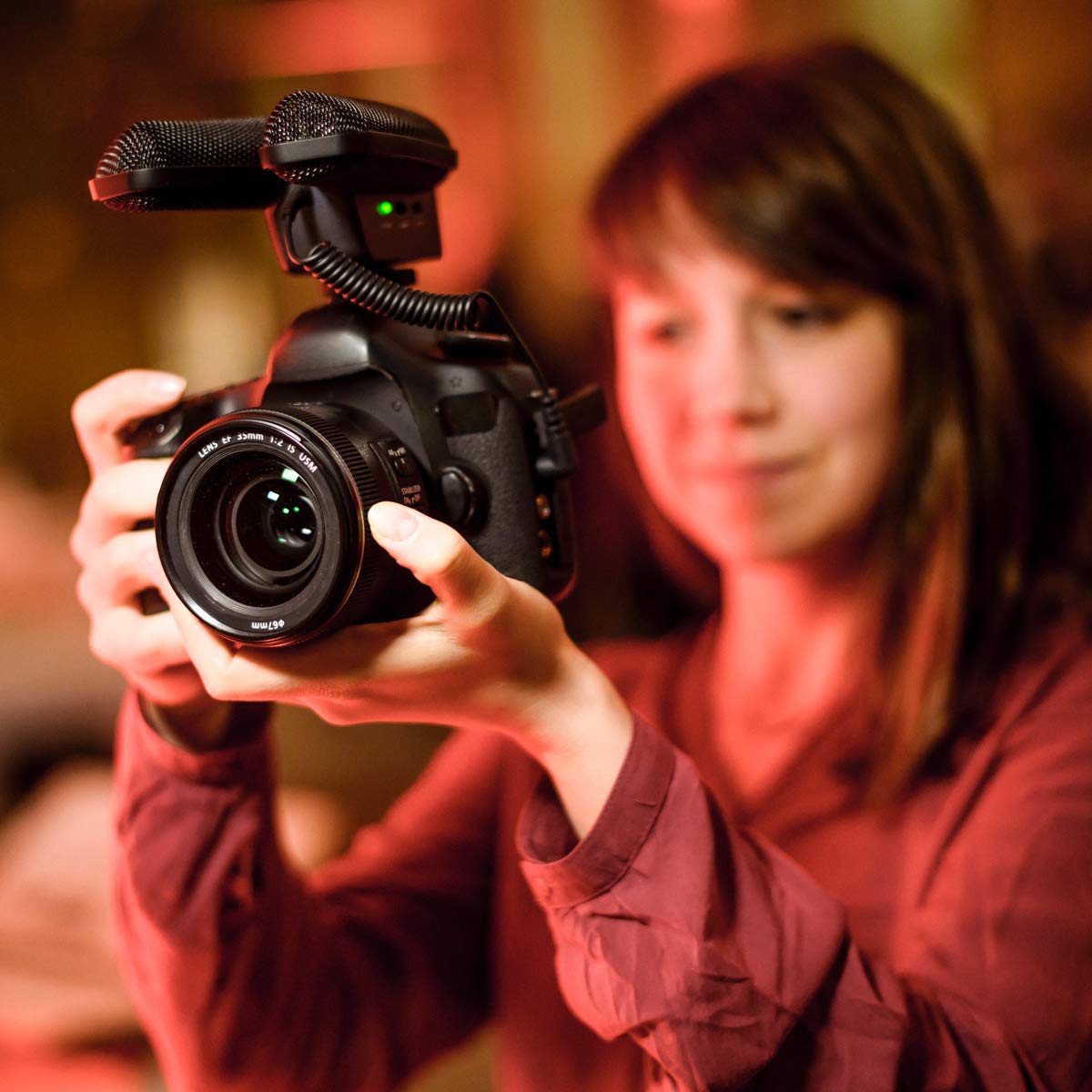 Sennheiser Professional MKE 440 Compact Stereo Shotgun Microphone with 3.5mm Connector for Cameras, 506258,Black