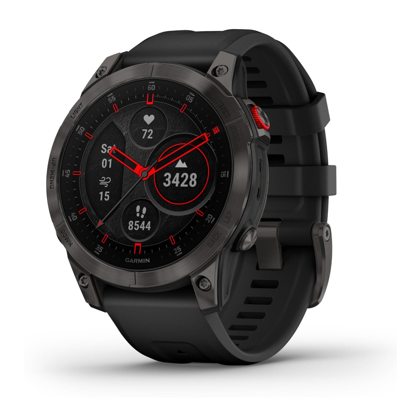 Garmin 010-02582-10 epix Gen 2, Premium active smartwatch, Health and wellness features, touchscreen AMOLED display, adventure watch with advanced features, black titanium