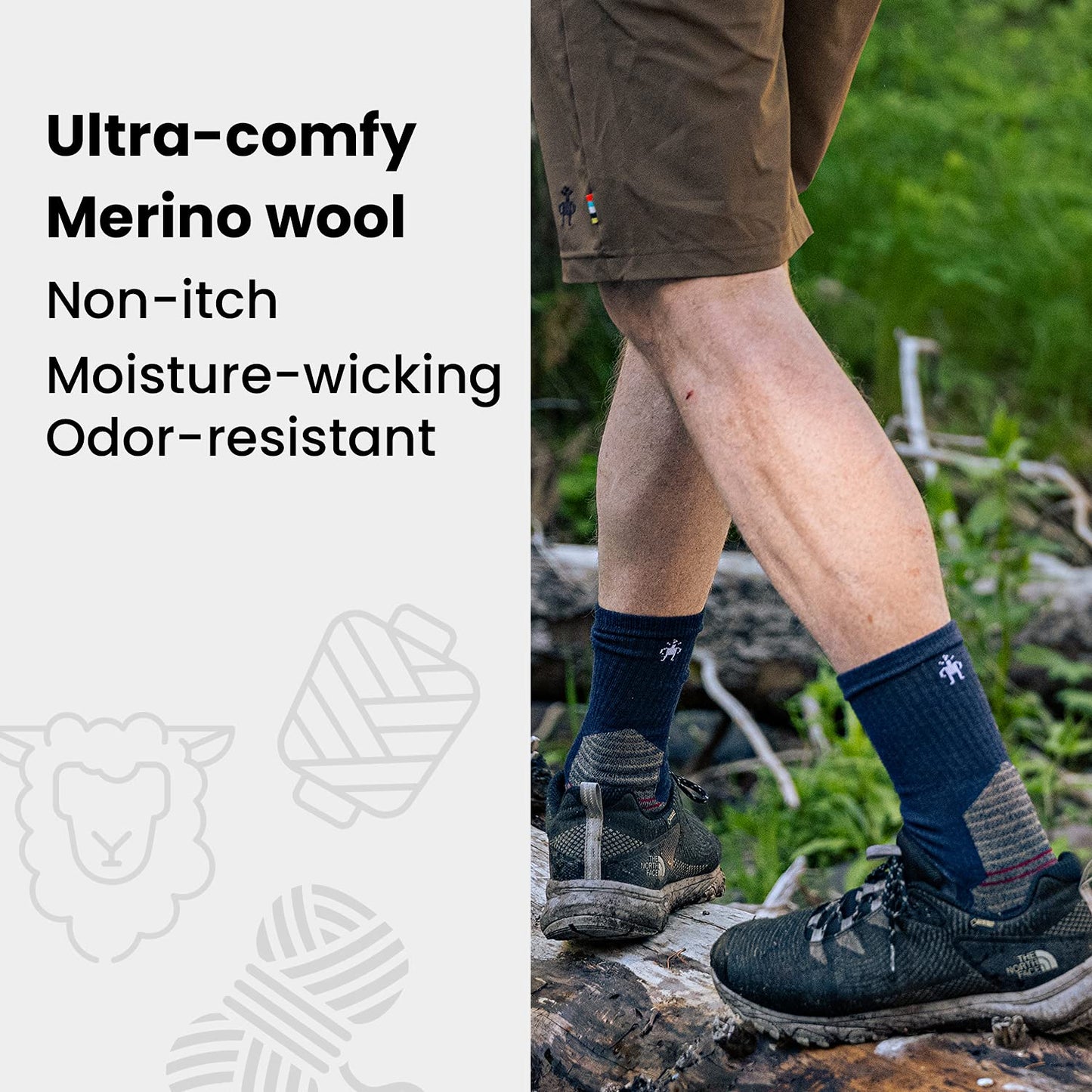 Smartwool SW013300003L Mountaineer Classic Edition Maximum Cushion Crew Socks Charcoal L