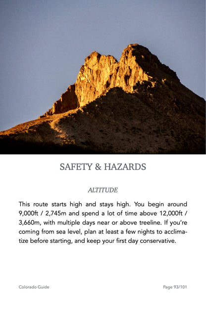 Guide Backpacking Colorado's San Juans