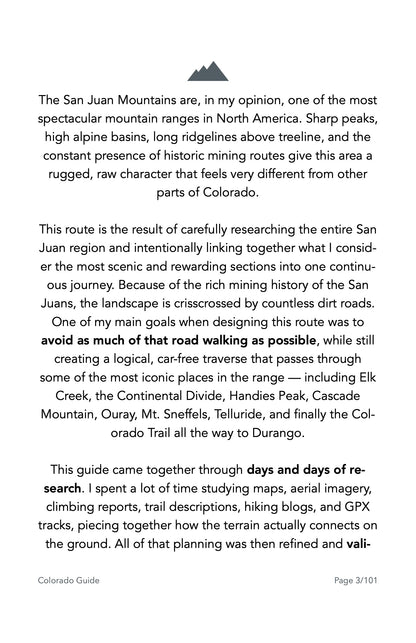 Guide Backpacking Colorado's San Juans